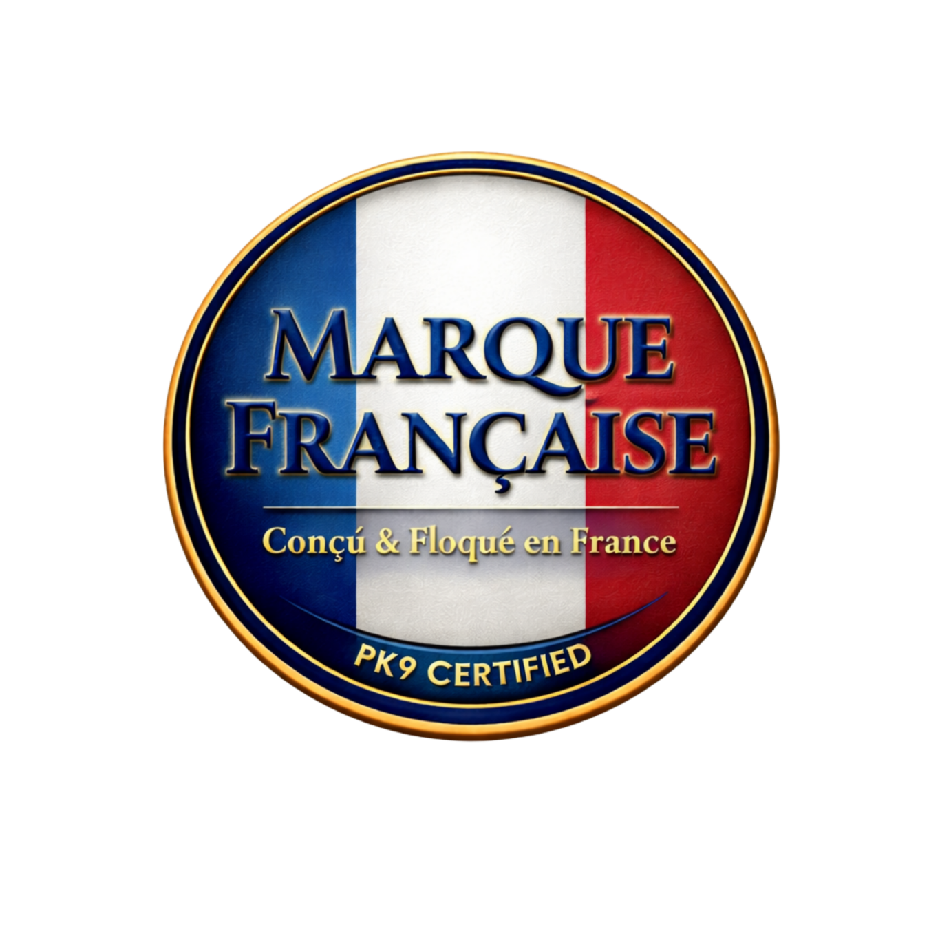Marque Française Logo de la Marque Française avec couleurs bleu, blanc et rouge, certifié PKF.